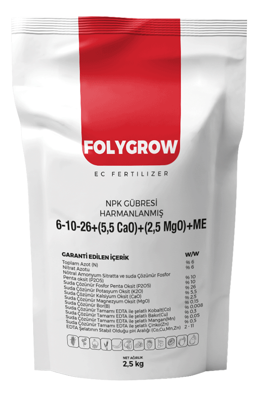 FOLYGROW 6-10-26+(5,5 CaO)+(2,5 MgO)+ME