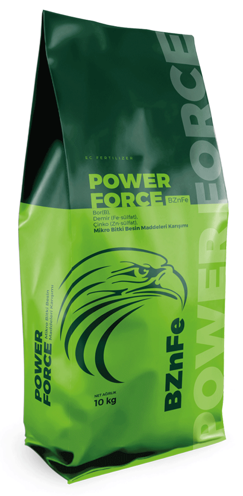 POWER FORCE (BOR (B), DEMİR (Fe-SÜLFAT), ÇİNKO (Zn-SÜLFAT), Mikro Bitki Besin Maddeleri Karışımı )
