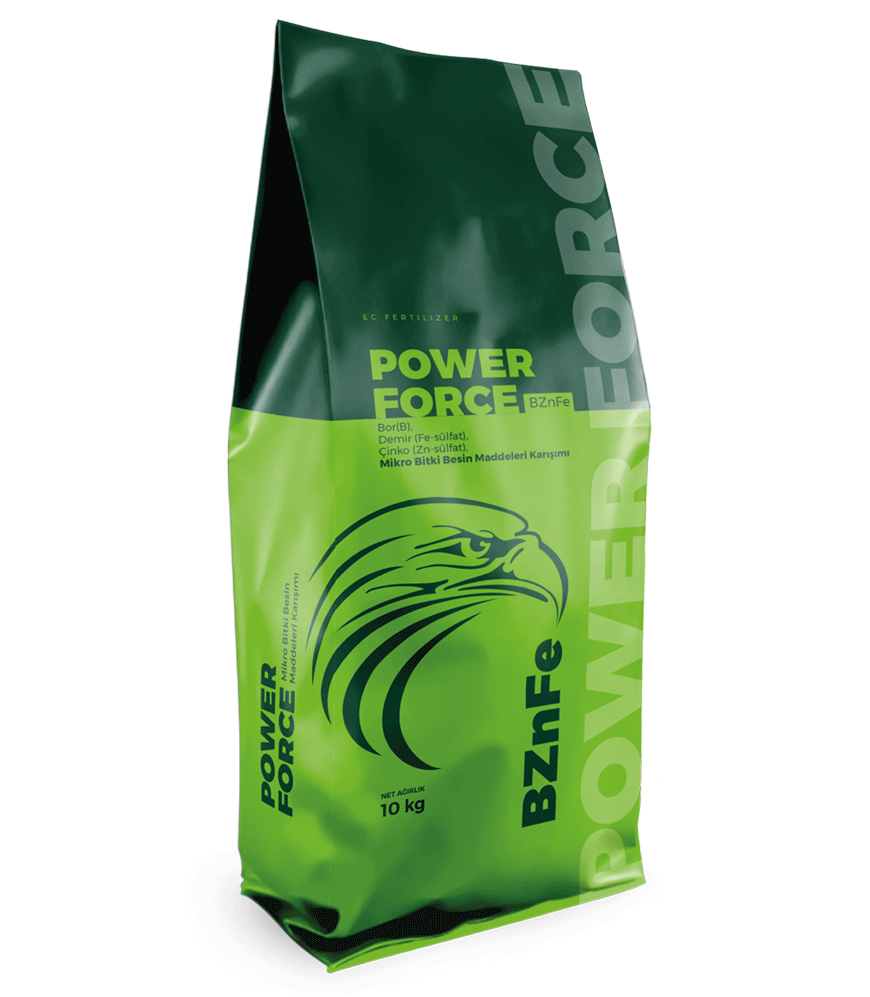 POWER FORCE (BOR (B), DEMİR (Fe-SÜLFAT), ÇİNKO (Zn-SÜLFAT), Mikro Bitki Besin Maddeleri Karışımı )