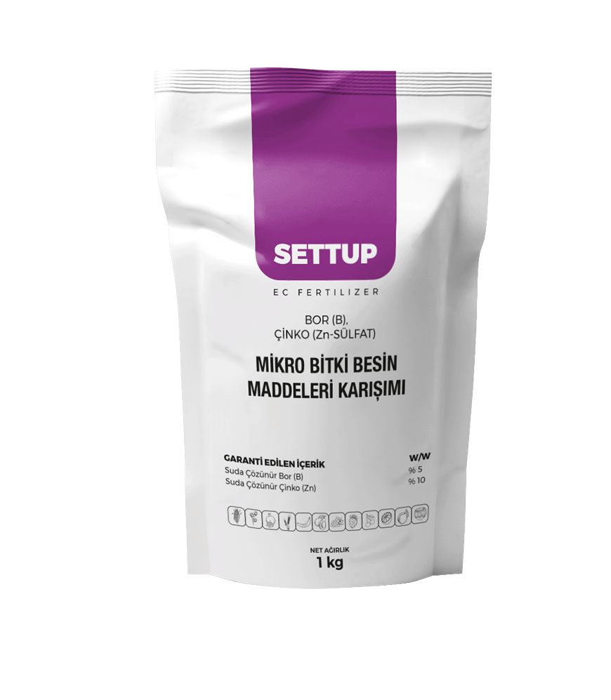 SETTUP (BOR (B), ÇİNKO (Zn-SÜLFAT) Mikro Bitki Besin Maddeleri Karışımı